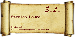 Streich Laura névjegykártya